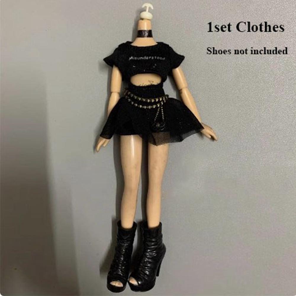 Kids Toys Doll Outfit Skirt Fashion T-shirt Pants Doll Dresses Clothes for 1/6 BJD 27~28cm Doll