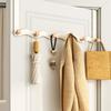 Over Door Hooks With Wooden Shelf For Jackets Hats Carbon Steel Clothes Rack Hanging Solution For Home Office