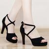 Fashion 2025 Summer Peep Toe Women's Sandals Fashion Buckle Strap Office and Career New Solid Best Seller Comfortable Heeled Sandals