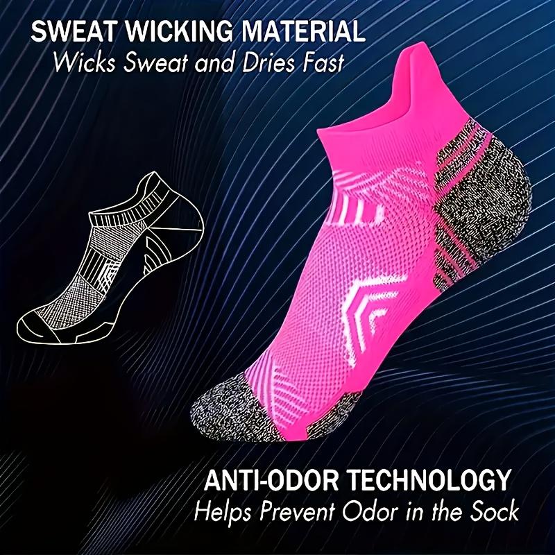 5 Pack Women's Compression Socks with Breathable Arch Support and Low-Cut Design, Suitable for Running and Casual Wear