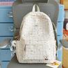 Schoolbag Plaid Backpack Female Middle and High School Students Simple Versatile Fashion Book Cute Stars Lightweight Travel Backpack