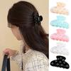 Hair Claw No Slipping Strong Grip Medium Size Back Head Hair Clip Rhinestone Imitation Pearl Flower Pattern Shark Hair