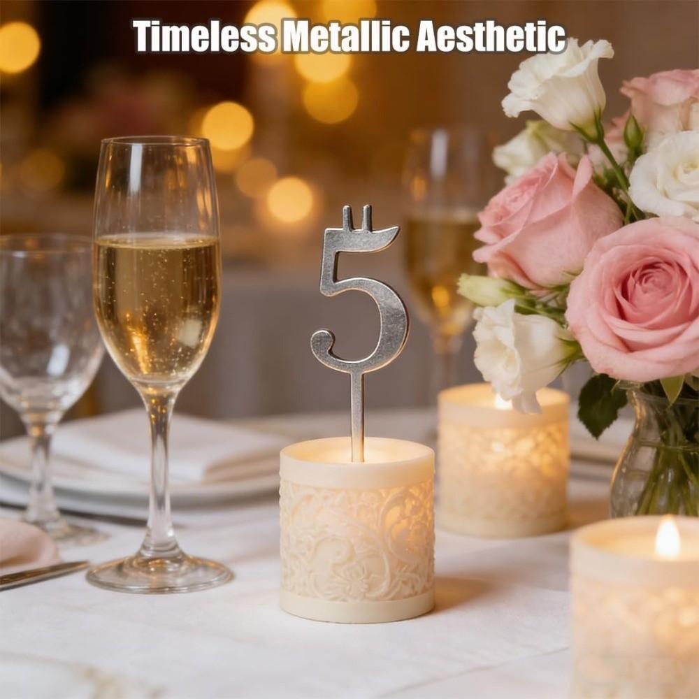 Zahl 0-9 Zahl Geburtstagskerzenhalter Digitaler Geburtstagskerzenständer Geburtstagsparty