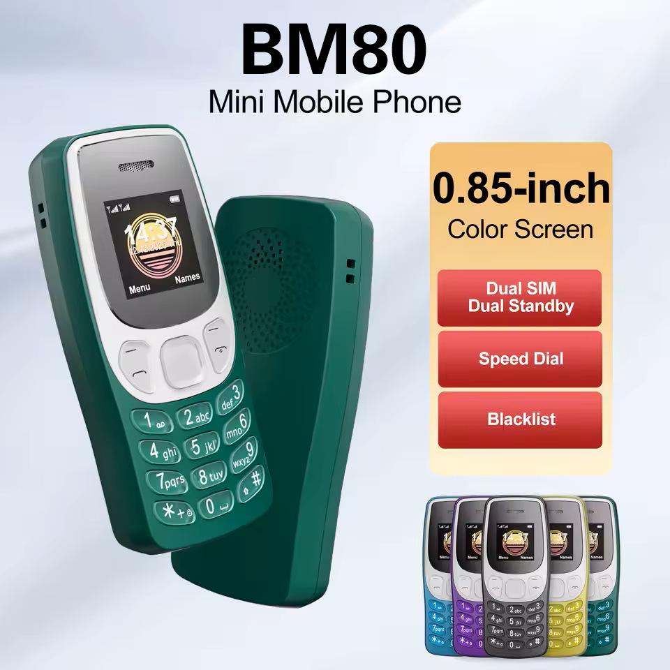 

Міні-мобільний телефон BM80, Dual SIM Standby, Клавіатура, Bluetooth, Багатомовний, Ідеально підходить для літніх людей фіолетовий