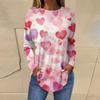 Women's Fashion Loose Round Neck Printed Long Sleeve T-Shirt Top