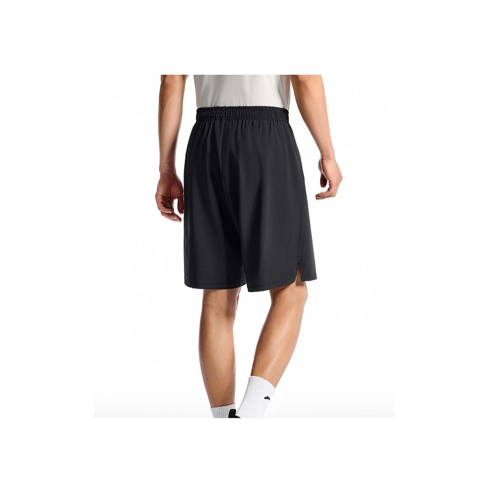 Anta Running Series Casual Simple Solid Color Elastic Sports Shorts Men Shorts Black 152525506-1