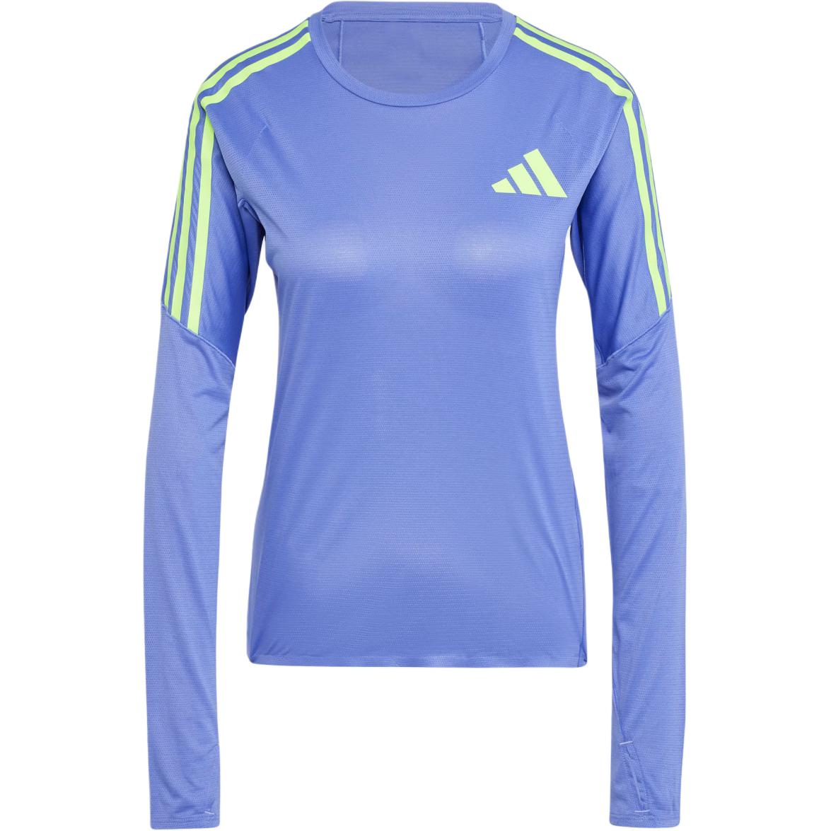 

Adidas Adizero Беговая длинная футболка женские топы синий IT2187 XL