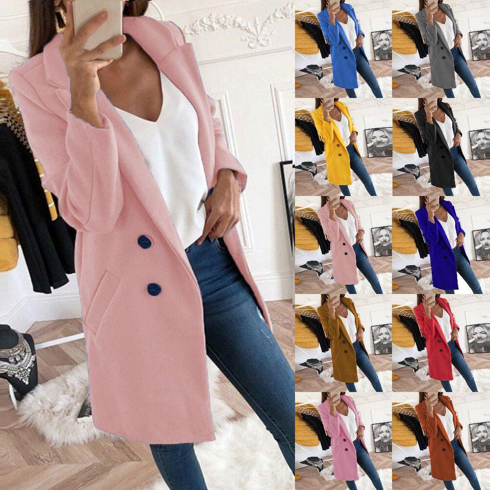 Stylish Womens Overcoat Trench Coat For Ladies In Plus Size With Long Warm Design