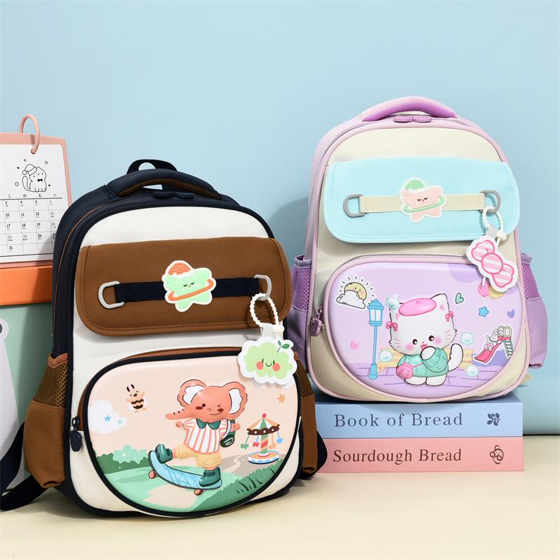 Primary School Boys and Girls Schoolbag Grade 1-3 Cartoon Children Backpack