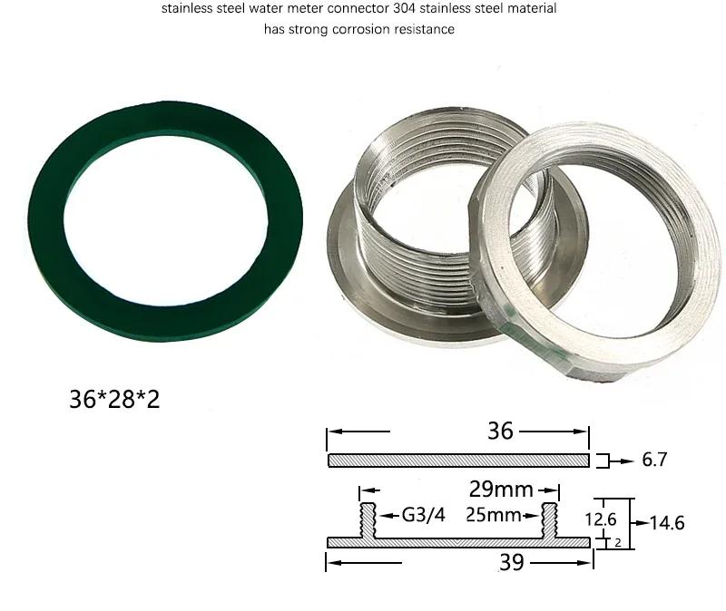 

3/4”1 1.2 1.5 2 Inch Stainless Steel Pipe Fitting Water Tank Hole Drainer Connector Water Bucket Water Tower Joint Thread