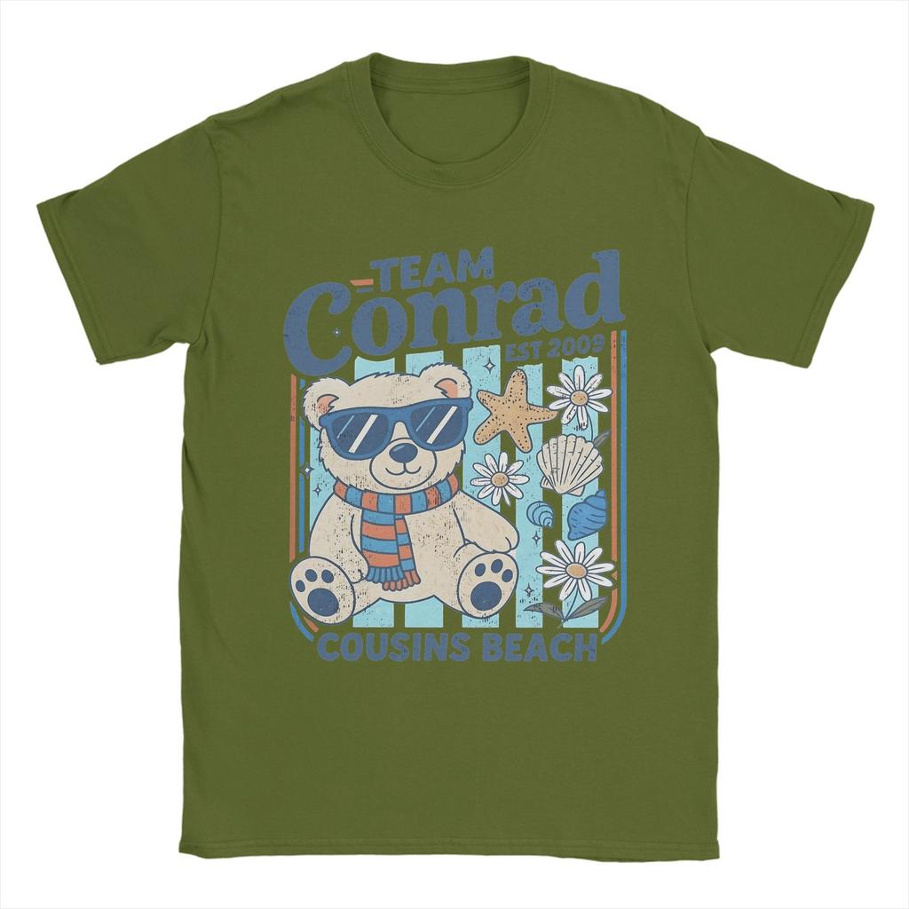Team Conrad Cousins Beach  The Summer I Turned Pretty 100 Cotton T Shirt For Men Summer TShirts O Neck Tees Plus Size Tops
