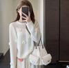 Damen Herbst Winter Lockerer Strickpullover Weich Warm Langarm Einfarbig Lässig Übergroß Pullover Tägliche Streetwear Oberteile