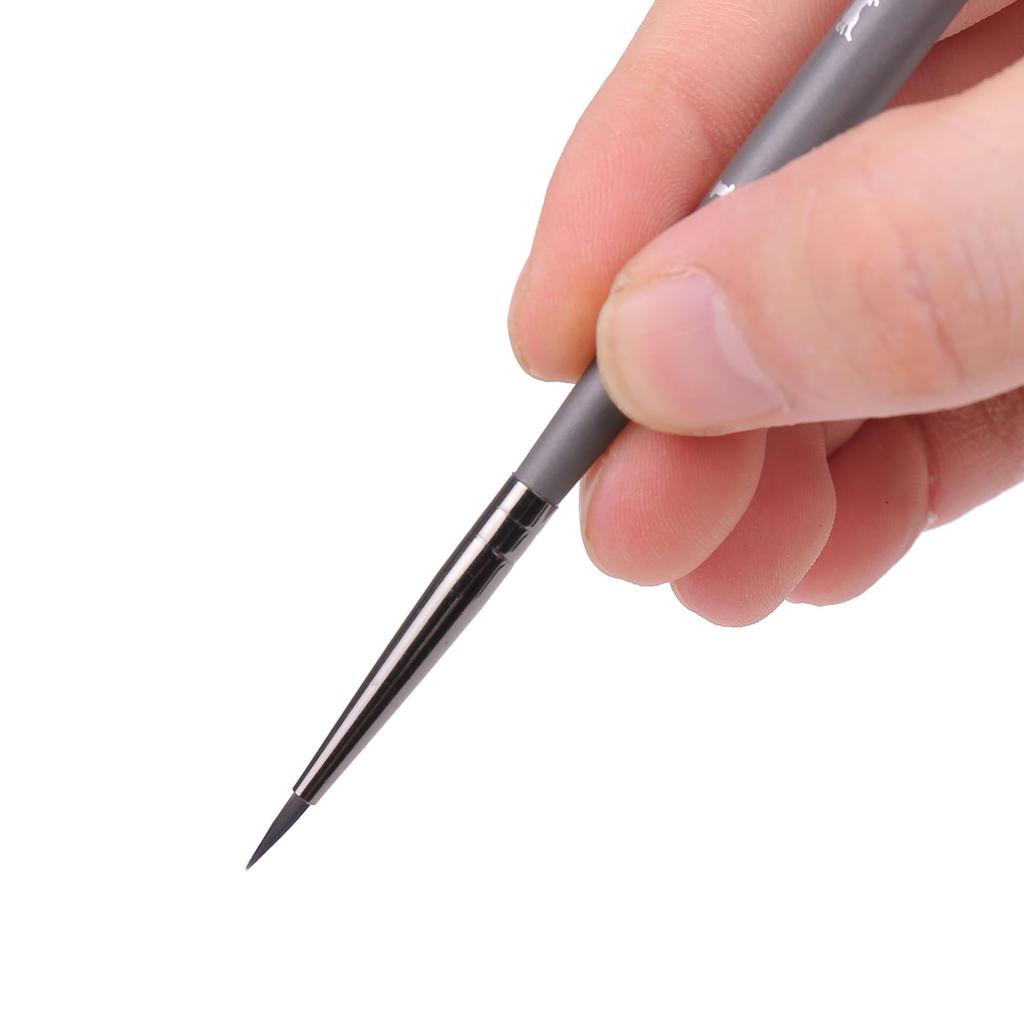 Aurochs Facial Brush 6 Natural Horsehair Nylon Plastic Watercolor Acrylic Japanese Nail 12-piece Ultra-fine Set, Brushes/6 Brushes, Paint, Model,