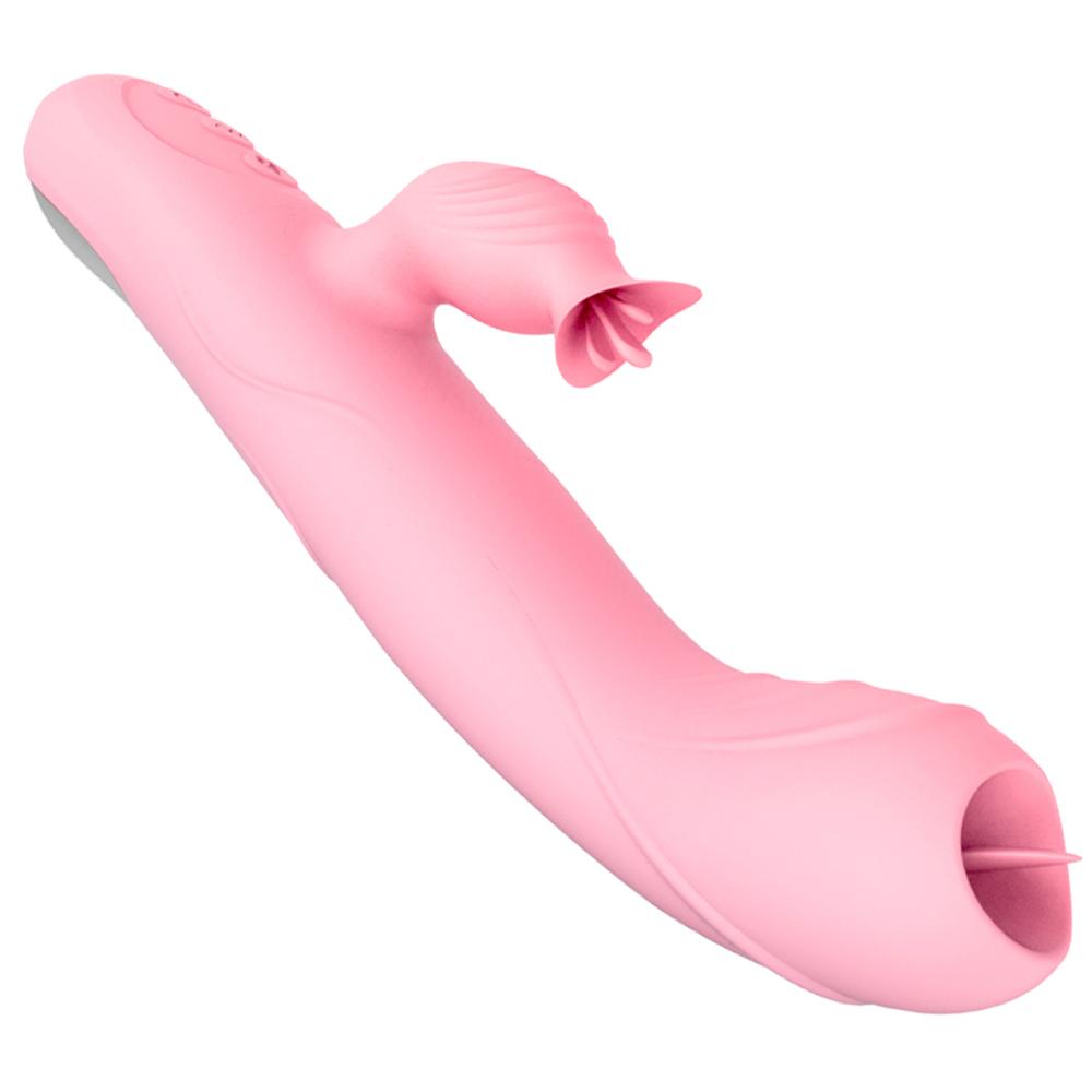 7 Frequency Automatic Retractable Tongue Licking Vibrator Smart Heating Female Masturbation Vibrator Adults Sex Toys For