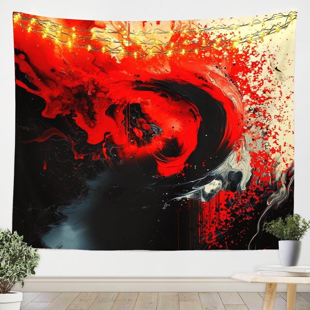 Purple Black White Tapestry Size Kids Abstract Geometric Wall Art for Boys Girls Teens Modern Minimalist Wall Hanging Blanket