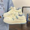 Sky blue board shoes spring and autumn 22 new heart bear high value student thick sole