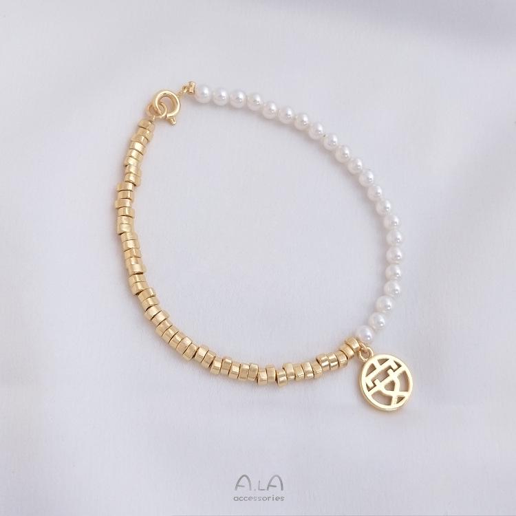 14K Gold Filled Winzige Zerdrückte Goldperlen: Kupferplattierte Echtgold Dreiecks-Zwischenstücke für DIY Armband Schmuck