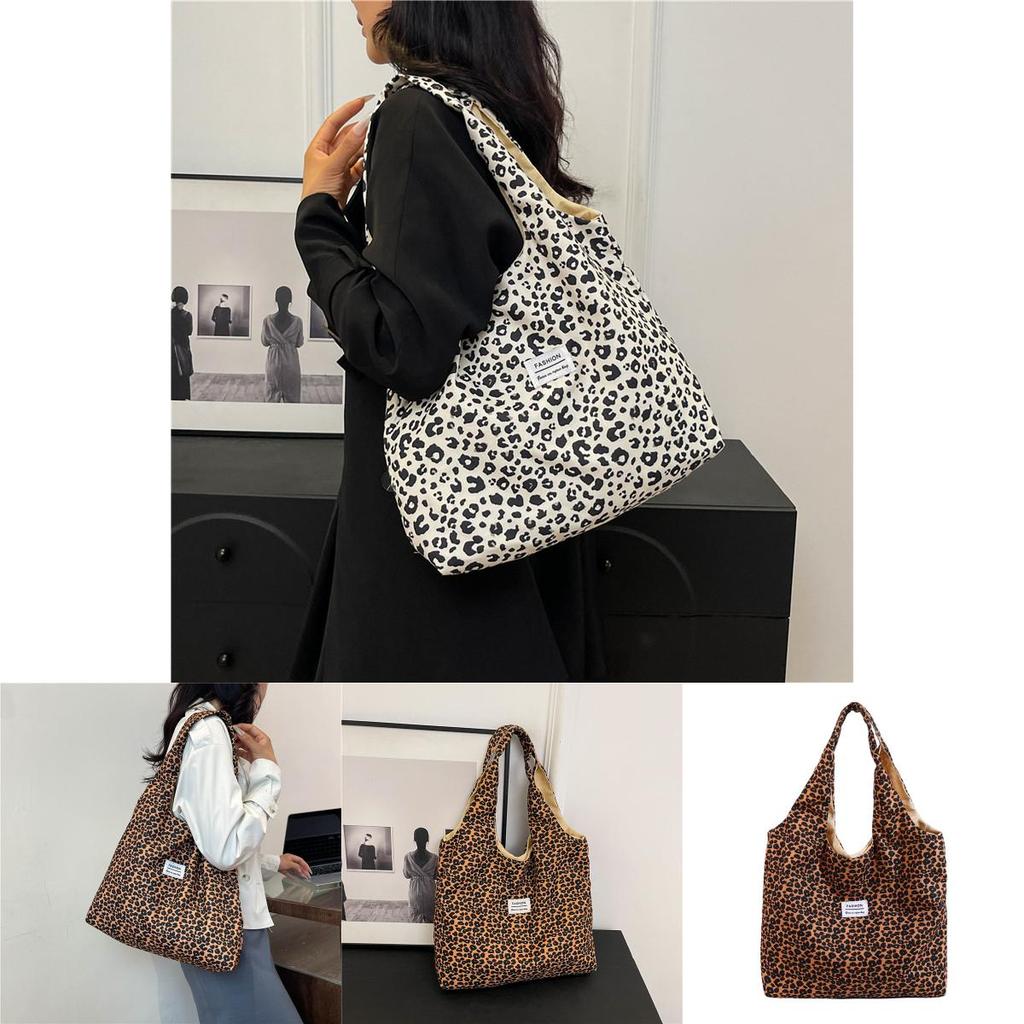 Trendy Street Style Black Brown White Summer Tote Bag For Daily Use