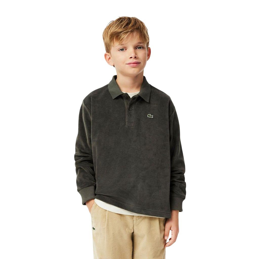Lacoste Childrens/Kids Velour Long-Sleeved Polo Shirt