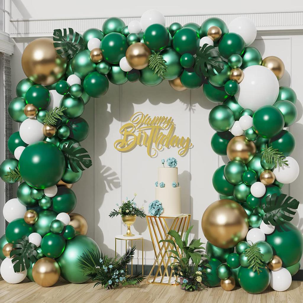 Green Balloon Garland Arch Kit Jungle Safari Party Baloon Wild One Birthday Party Decor Kids Baby Shower Globos Latex Ballon