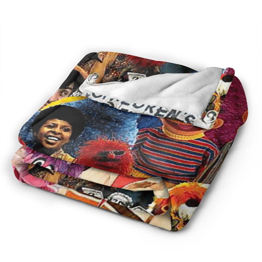 Sesames Streets Plush Blankets Kids  Flannel Throw Blanket For Couch Bed Warm Soft Custom Quality Bedspread Gift Idea