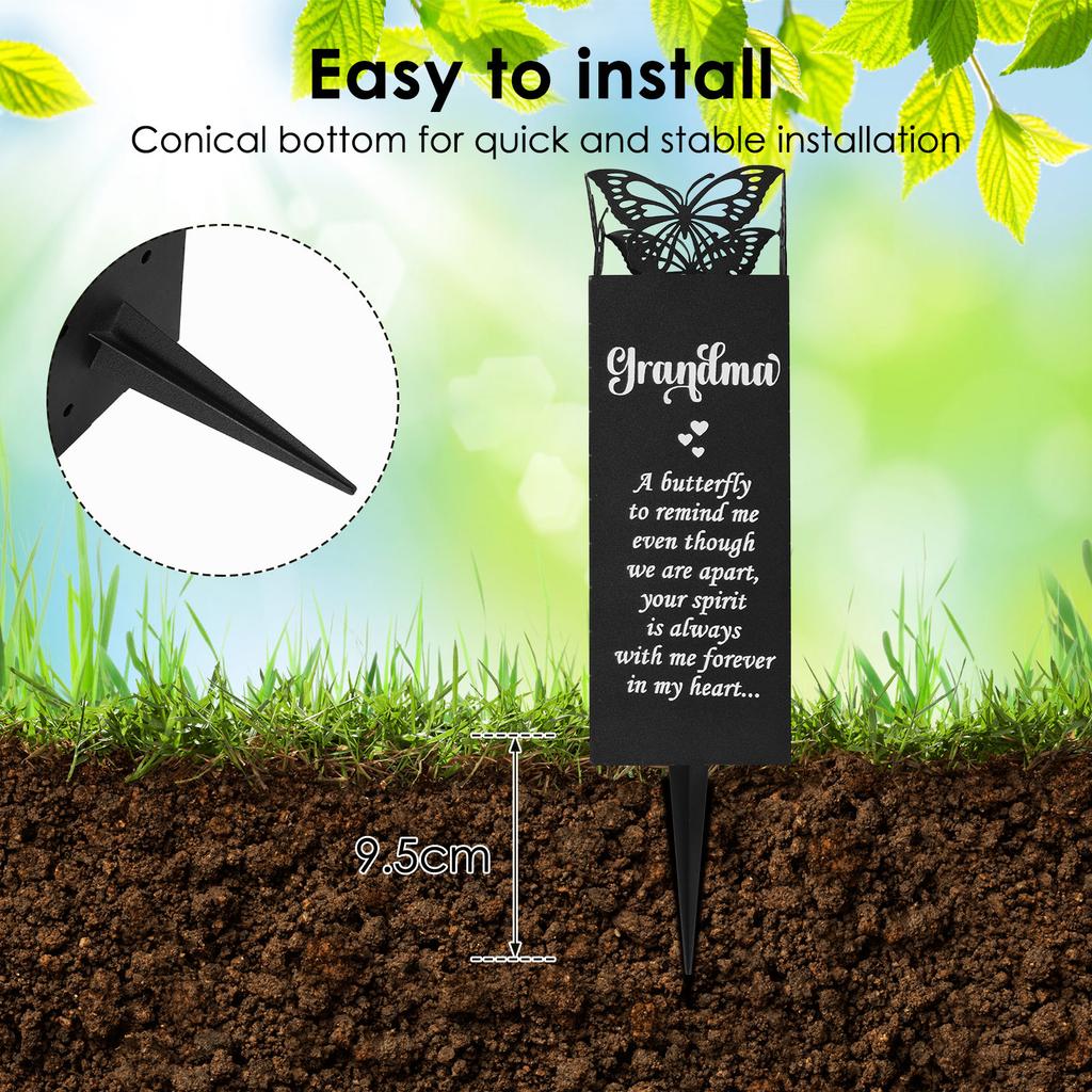 1 Pc Memorial Flower Holder Cemetery Vase with Spike Metal Flowers Holders Modern Plant Shelf for Grave Lawn Cemetery Decoration