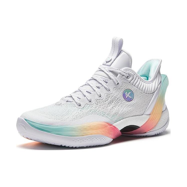 New ANTA Three point Rain1.0 Basketball Shoes Men Low Top White/Orange 912321102S-2