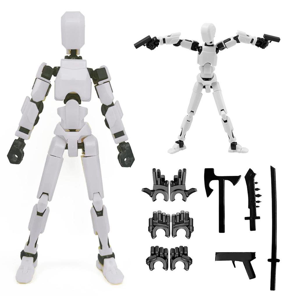 1/4/6PCS Assembled Titan T13 Action Figures Robot Set Toy for Kid 3D Printed Multi Movable Joints Lucky Doll Decora Adult Gift