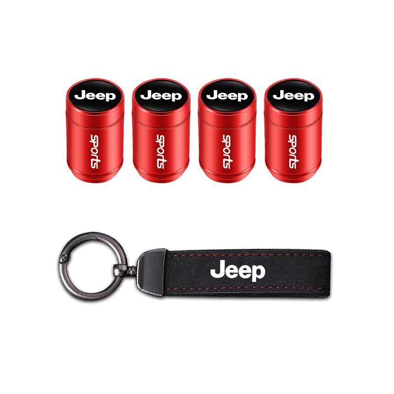 Cup Holders Car Tire Wheel Valve Caps Cover/Car Key Chain Ring Keychain For Jeep Wrangler Grand Cherokee Avenger Compass Wagonee