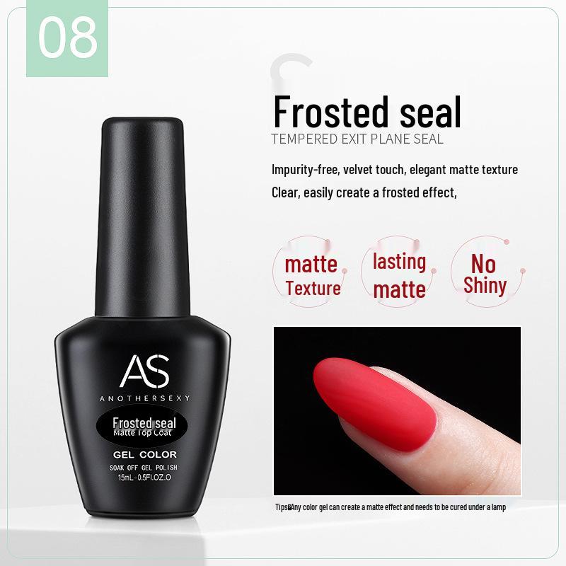 AS Nail Art Anti-Lift Gel No-Wipe Top & Base Coat Light Therapy Transparent Set - Long-Lasting Strengthening.