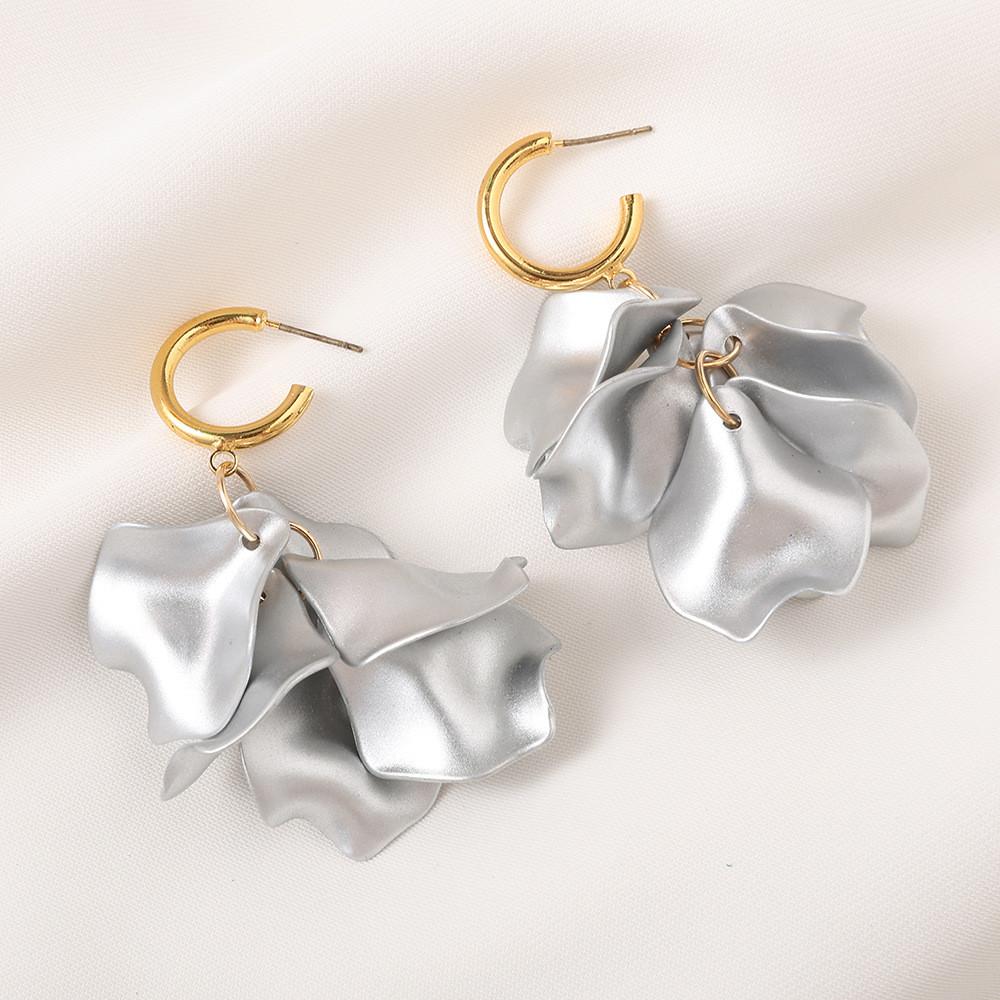 

Pinkdudu Модные серьги-капли с розовыми лепестками роз из смолы с жемчужным блеском, женские украшения PD2386