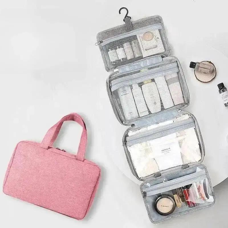 Portable Toiletry Bag Multifu Dry Wet Separation Four Fold Makeup Bages Large Capacity Travel Waterproof Folding Storage Box