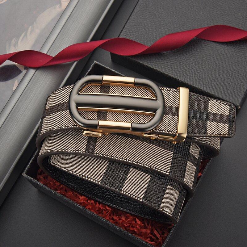 Ceinture Homme Jeune Homme Alliage Boucle Automatique Marée Imprimée Ceinture Homme Ceinture Premium