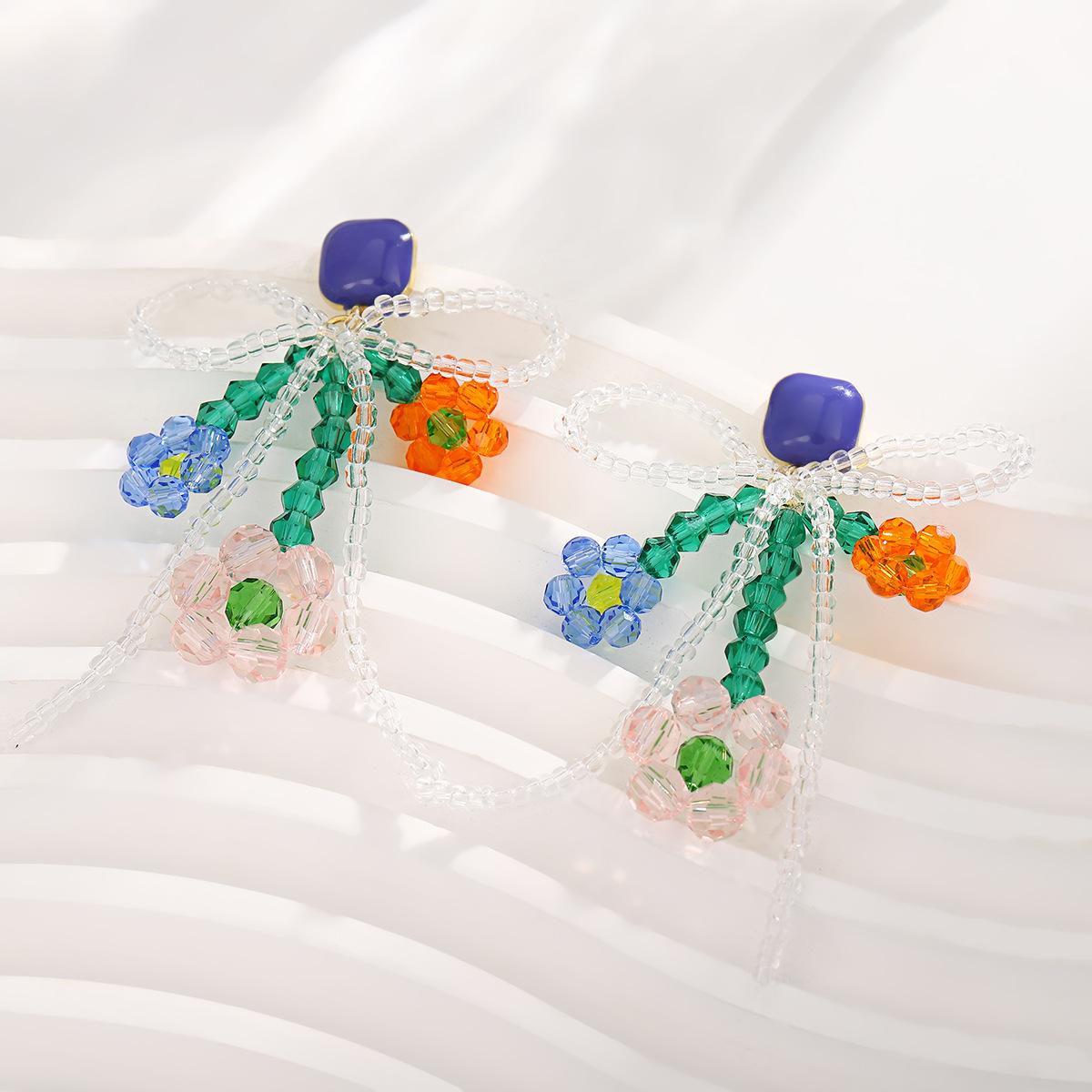 

Винтажные Длинные Элегантные Серьги Китайский Стиль Гортензия Кисточка Кристалл Висячие Пусеты Серьги для Выпускного Вечера Легкая Роскошь Универсальные Серьги