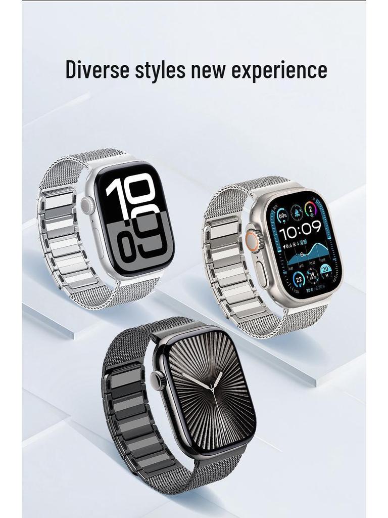 Apple Watch Stainless Steel Magnetic Strap - Compatible with iWatch and Ultra2