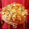 Goldenes Handstrauß DIY-Set: Hochwertiges goldenes Braut- & Brautjungfern-Geschenk für eine chinesische Hochzeit