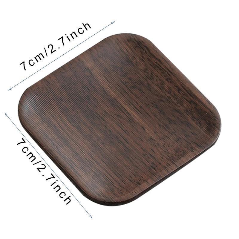 

Винтажная подставка из черного дерева, деревянная теплоизоляционная подставка для чашки, подставка для чашки для чая, кофе, молока, кухонные принадлежности 7cm