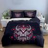 Samurai Demon Art Set Decor Bedding Set With 1 Duvet Cover 2 Pillowcases Single Double King Queen, Gift