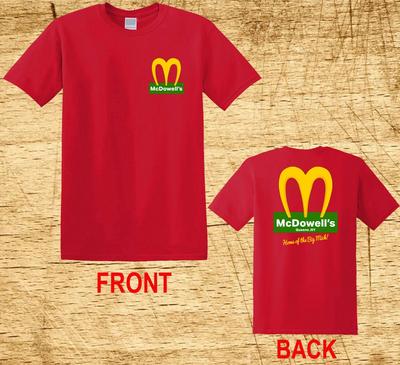 Men's and Women's T-shirts McDowell's Restaurant Coming To America