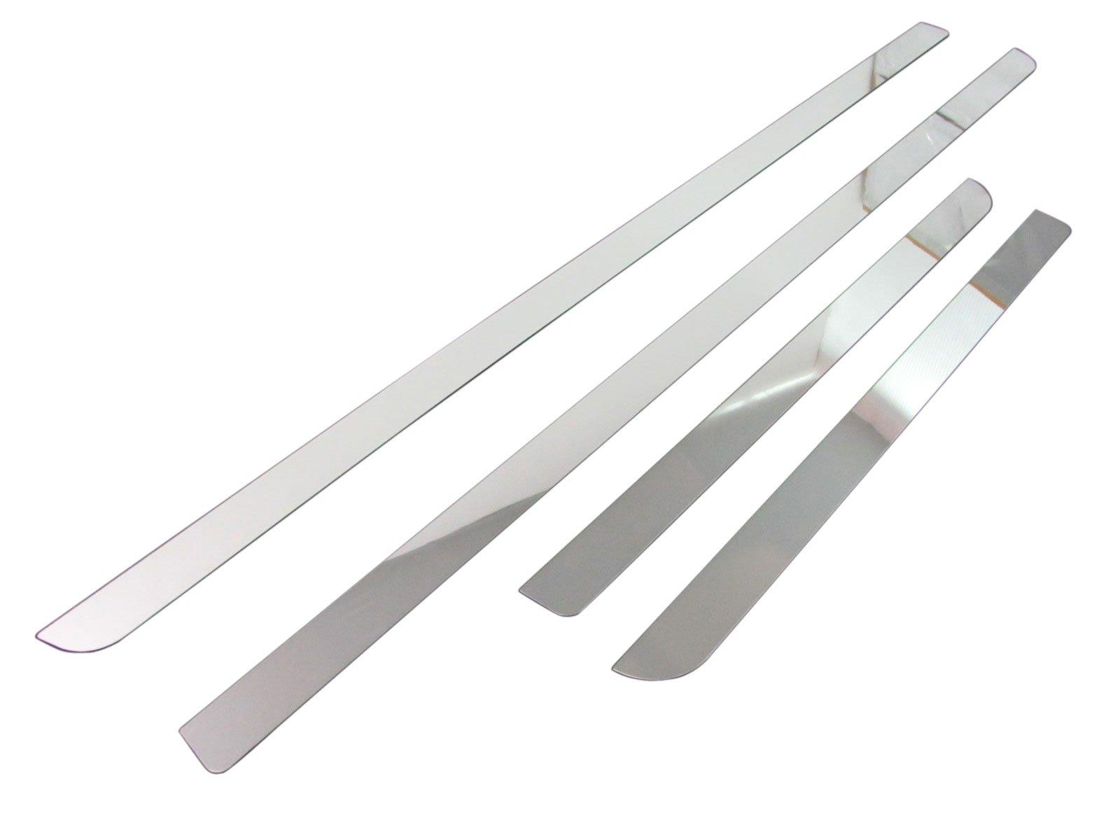 

BRIGHTZ Finish Stainless Steel Plated Side Door Moulds for Wagon R Stingray MH23 Ultra-Mirror (4-Piece Set) (SID-MOL-078) (Product Code 3878)