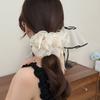 Hair Tie High Elasticity Bowknot Decor Mesh Ballet Style Hair Rope No Damage Non-Slip Lightweight Breathable Summer Hair Accessories