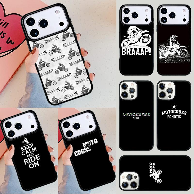 Moto Bike Motocross Phone Case For iPhone 17 Air 14 15 13 12 Max Cover For Apple 16e 11 Pro Max Plus Coque