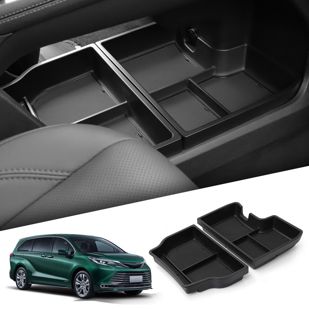 for Toyota Sienna 2025-2025 Central Lower Storage Box Tray  Organizers Tidying Black Car Accessories
