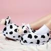Fashion 2025Cute Animal Slipper for Women Girls Kawaii Fluffy Winter Warm Slippers Woman Cartoon Milk Cow House Slippers Funny Shoes