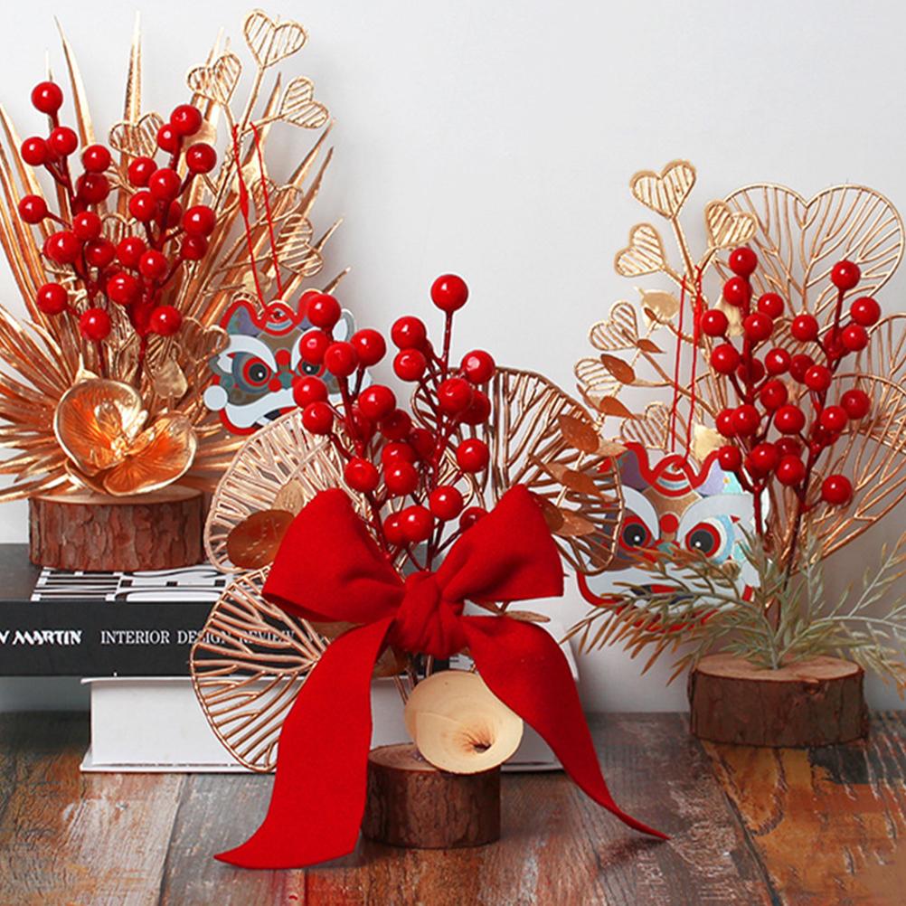 2022 New Year Tiger Auspicious Decoration Spring Festival Party Decor New Year Tree Ornaments