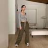 New Arrivals Open Run Women Cotton Pants Two Way Wide Long Pants