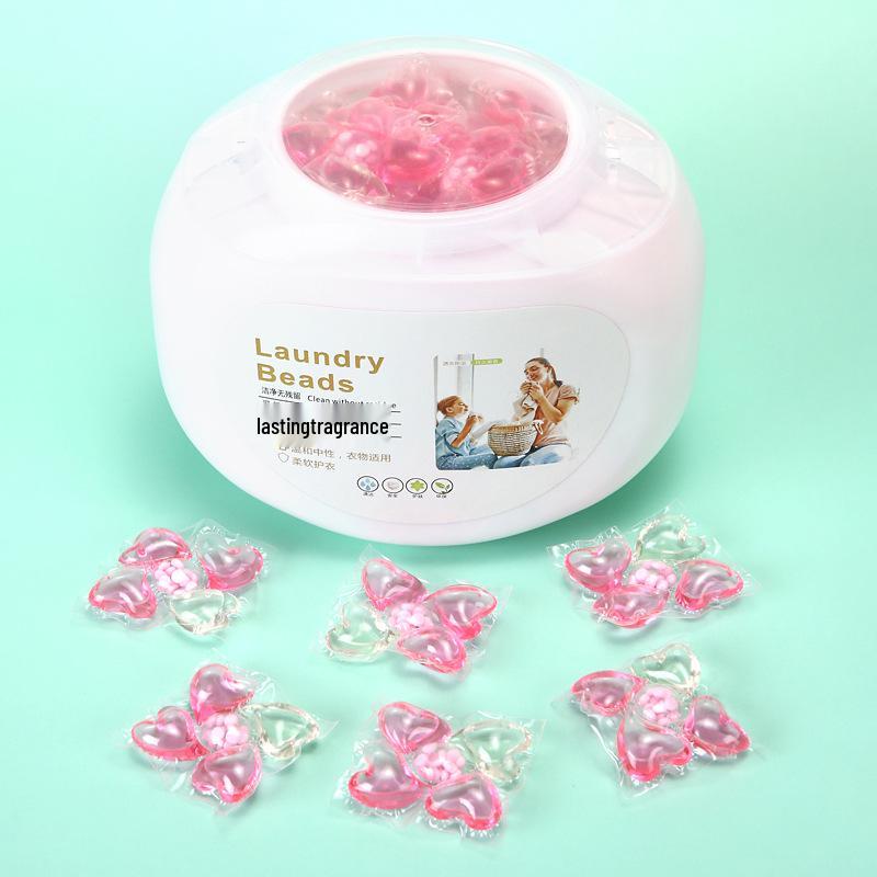 Five-in-One Laundry Pods: Long-Lasting Scent, Stain Removal, Softening, and Concentrated Detergent Beads.