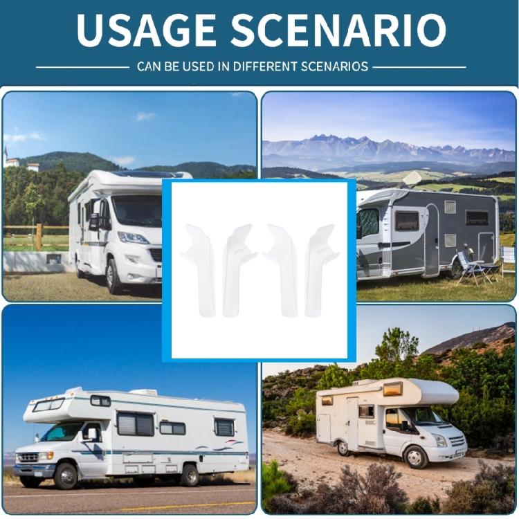 Easy Installa Campers Gutter Extensions Rain Gutter Spouts Directs Rainwater Away from Trailer Motorhome Extender 4pcs