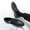 Men Loafers Street Style Classic Emboss Print Formal Business Wedding Dress Prom Blazers Tuxedo Party Shoes Large Size