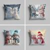 Pillow Case Luxurious Home Office, Sofa Decorative Multi Sized Car Seat Cushions, Pillowcases Snowman Cute Lovely Cartoon